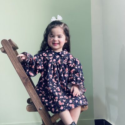 پیراهن مخمل گل رز